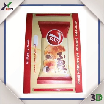 Business 3D Advertising Poster, Food Promotion Plastic Poster