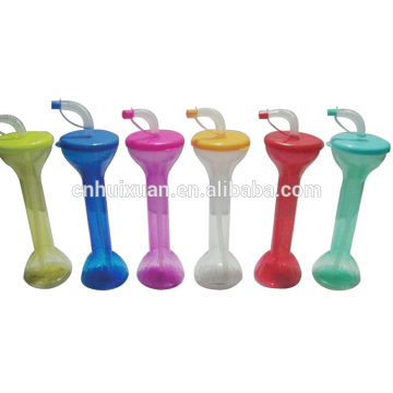 500ml Plastic cups with lids and straws