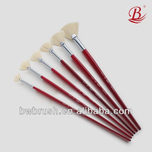 Professional hog bristle artist paint brushes(fan)