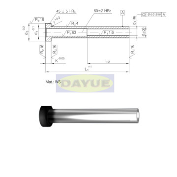 Lengan ejektor DIN &amp; ISO 8405 (DIN 16756)