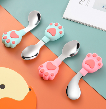 Silicone Baby Fork Spoon Set with Carry Case