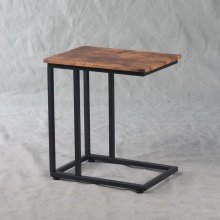 Modern Metal Side Table with Wheels