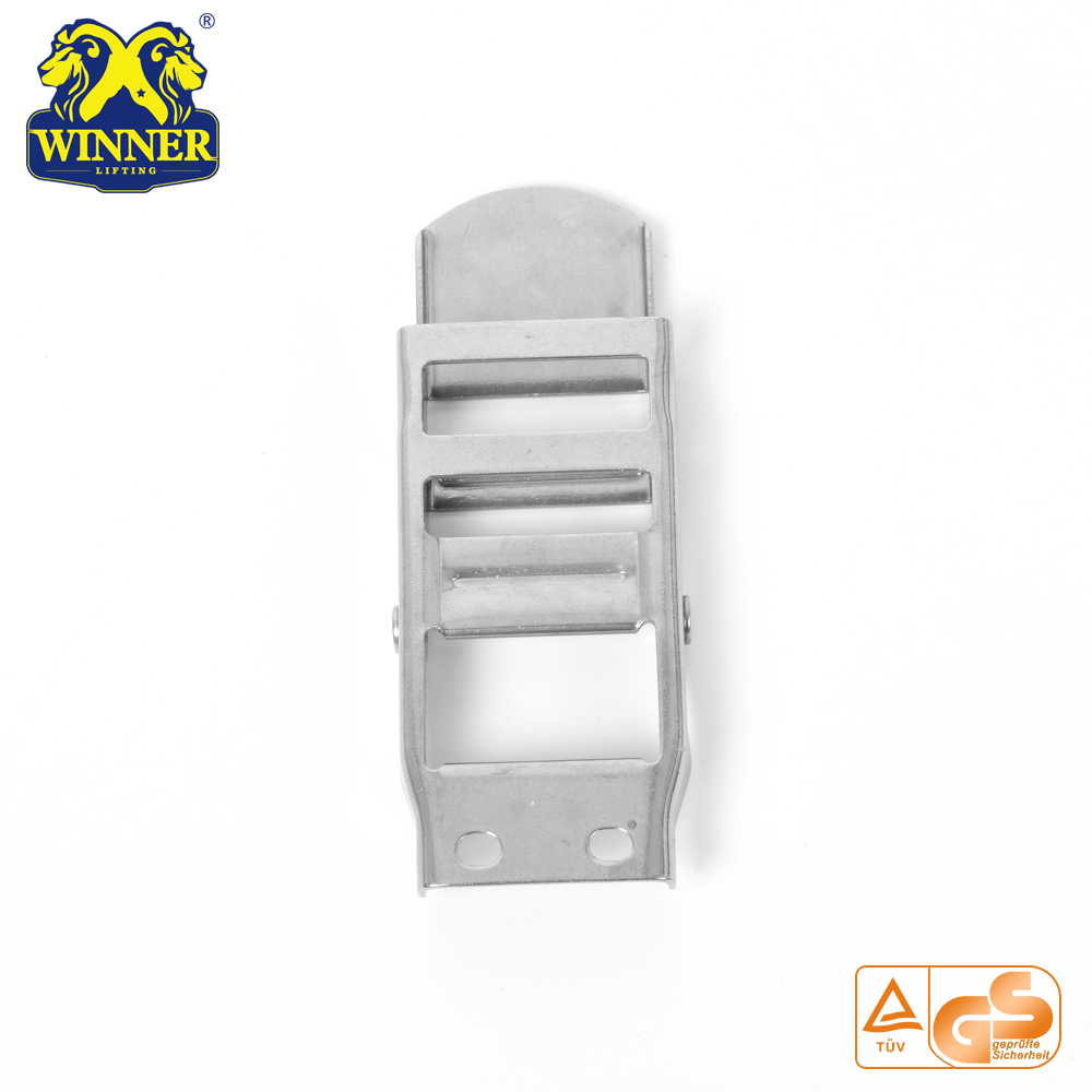 2 Inch White Zinc Webbing Buckle Steel Overcenter Buckle