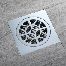 HIDEEP Full Copper Chrome Bathroom Floor Drain