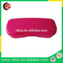 Red color plastic spectacle case