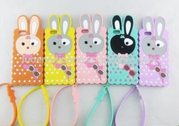 OEM rabbit ear cheap Silicone mobile phone cases for iphone 5s