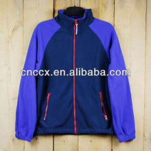 14LJ1089 Bright color contrast zipper college jackets
