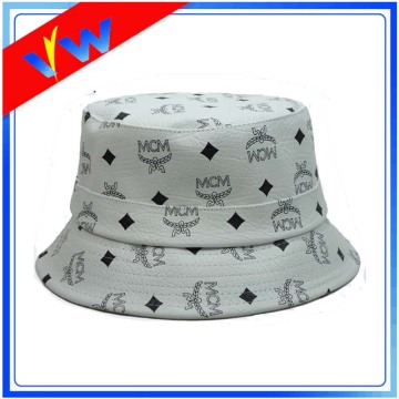 Custom Leather Floral Bucket Cap