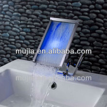 Single Handle glass led waterfall Faucet