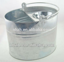 metal galvanized mop bucket squeeze mop bucket wringer