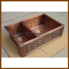 supply Apron kitchen copper sink with different designs