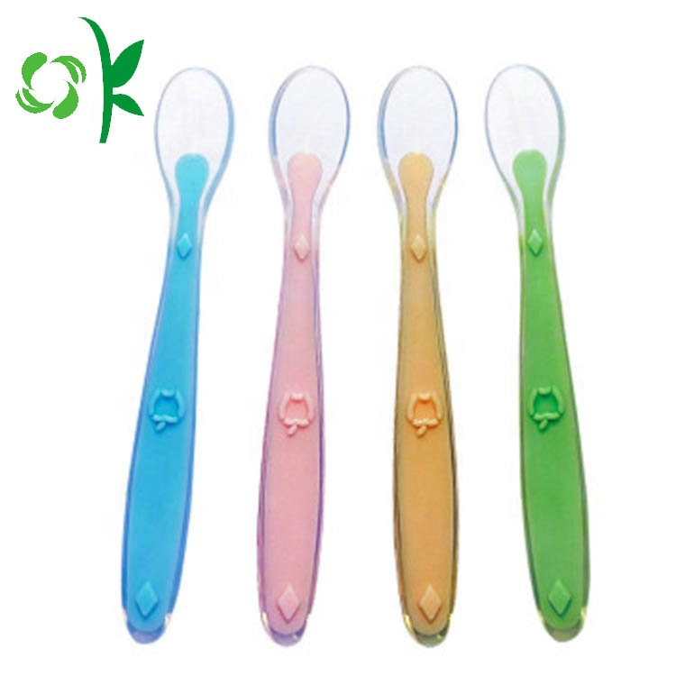 Eco-friendly Silicone Baby Spoon Soft Reusable