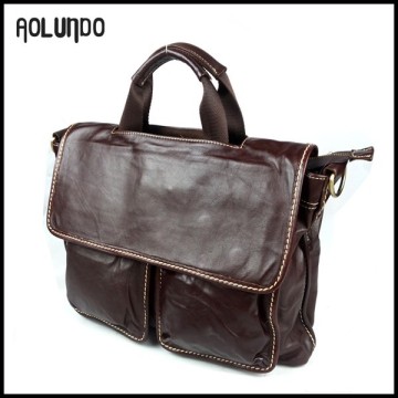 Customized leather bag men leather briefcase