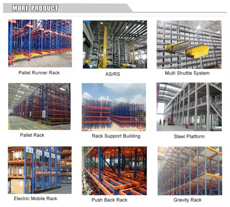 Automated Warehouse Racking System Radio Shuttle Rack with Pallet Runner