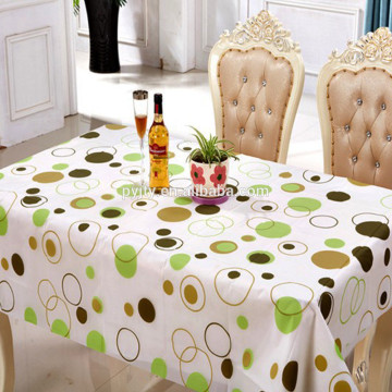 Colorful dots embossing banquet rectangle table cover for dining