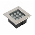 Luz embutida LED para degraus de parede 9W externa