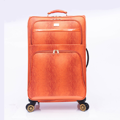 Rolling Expandable 4 wheel carry on PU luggage