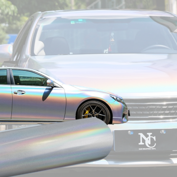 Iridecence laser Silver Car Wrap