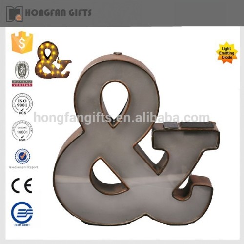 hot sell light up metal sign for garden decoration