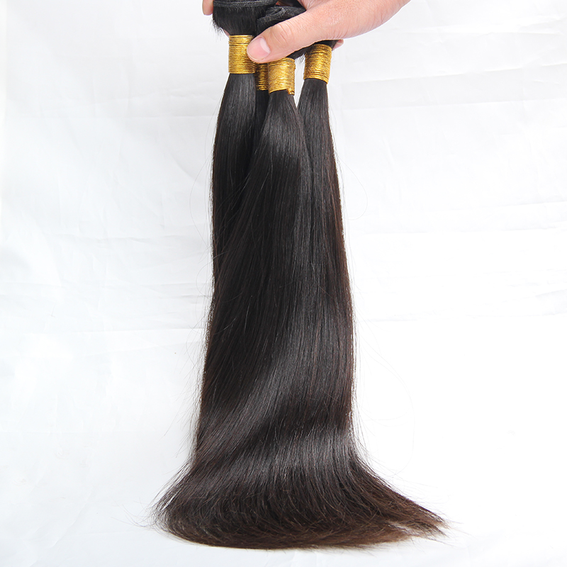 Virgin Human Hair Cuticle Aligned Raw Indian Remy Hair WEAVING Silky Straight Wave Machine Double Weft ALL Colors >=25%