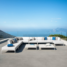 Outdoor furniture PE Rattan Aluminum frame sofa swimming pool sofa set PE rattan wicker weaving outdoor sofa