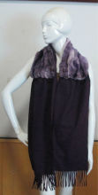 Rex rabbit fur + 100% cashmere scarf