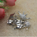 200 Pieces Wholesale Bulk Lots Tibeta Plated Crown Pendants Charms For Jewelry Making