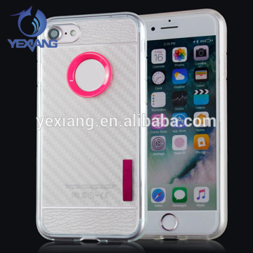 New design customized clear carbon fiber case for iphone 7 cover back cover