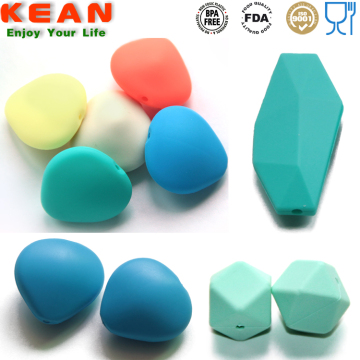 Silicone Teething Beads Loose/Top Food-safe Teething Silicone Beads DIY Fashion