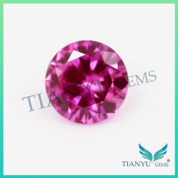 Synthetic Colored Stones Ruby Gems #3 Round Brilliant Cut Lab Creat Red Corundum
