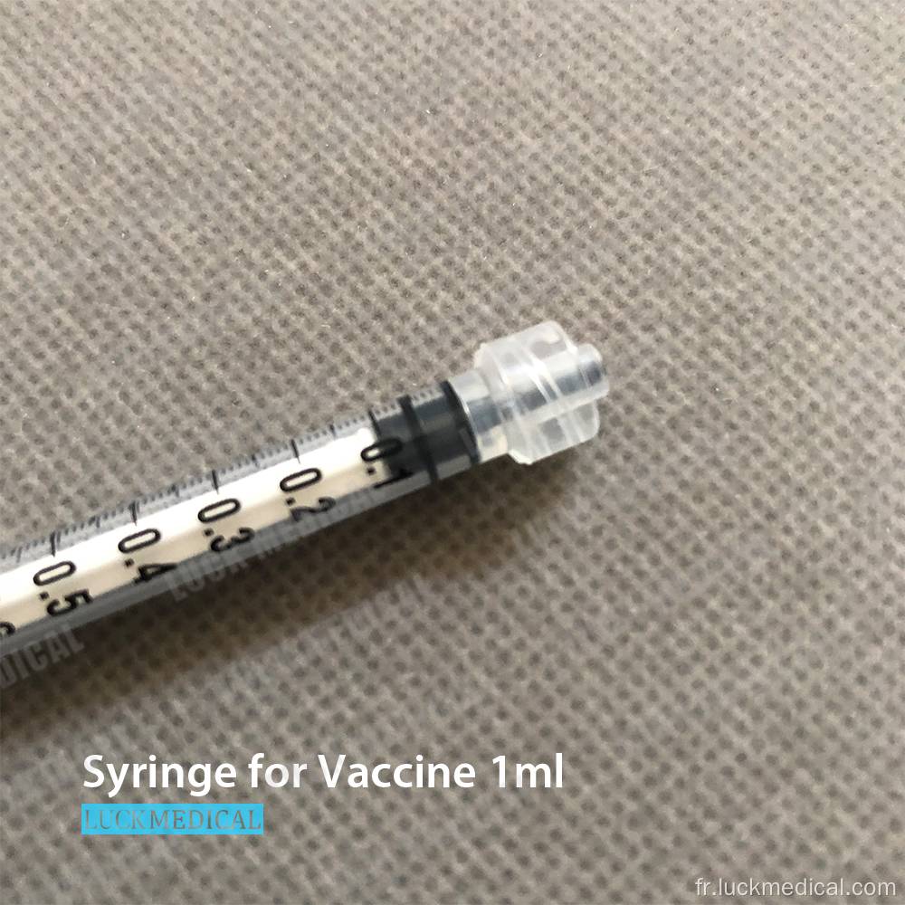 Seringue de vaccination de 1 ml sans aiguille