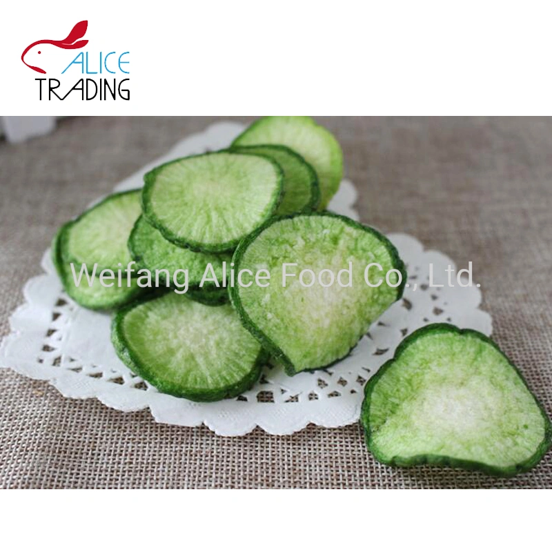 Bulk Packing Vacuum Fried Vegetables Vf Green Radish Chips