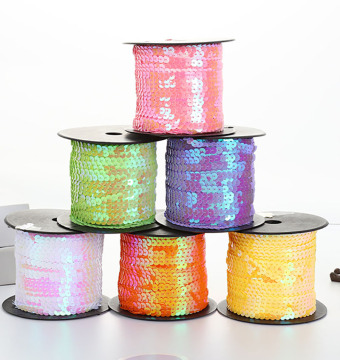 Round flat fabric bead sequins lace trim