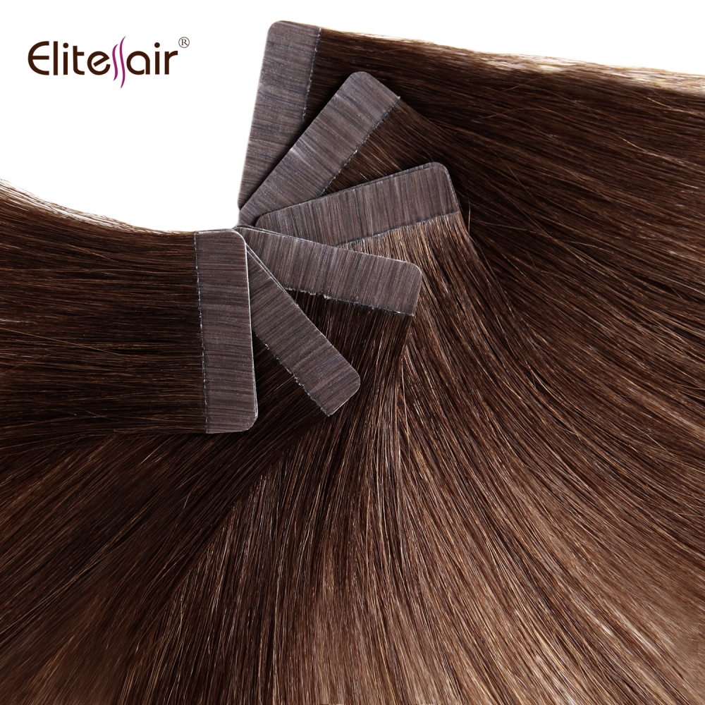 Wholesale hot sells 100% Unprocessed high quality Healthy bouncy texture rumy human hair tape weft hair Tape-in Hair extension