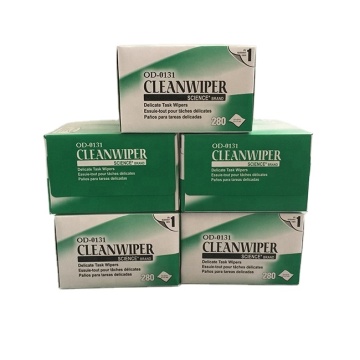 OEM Industrial Wood Pulp Wipe Cleanroom Lint Free Screen Cleaning Precision Optical Wipe 280pcs/Box