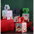 Cajas de embalaje de regalo de Navidad con asa de corazón