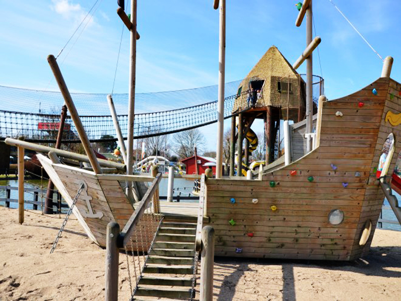 outdoor playground with slide