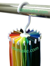 twirling Tie Rack Adjustable Ties Hanger holds 20 Neck Ties Tie Organizer