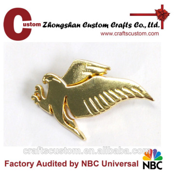 Gold dove shape custom lapel pin