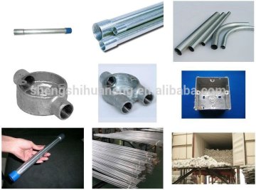 BS electrical metallic steel gi conduit pipes