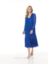 formal long sleeve knee length plus size dress