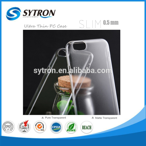 Supplier's Choice ultra thin pc matte and pure case PC Transparent Case For Iphone 6