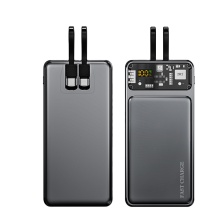 Mini Power Bank 10000mAh PD 20W Fast Charger with LED and Cables