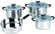 7PCS Stainless Steel Non-Stick Cookware Set Kitchenware