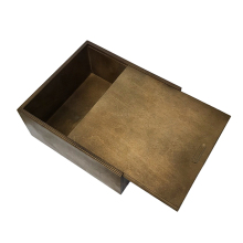 Wholesale Unifinished Wooden Plywood Box Sliding Lid Jewelry Box