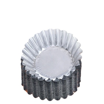 Silver Stainless Steel Mini Egg Tart Molds for DIY Baking