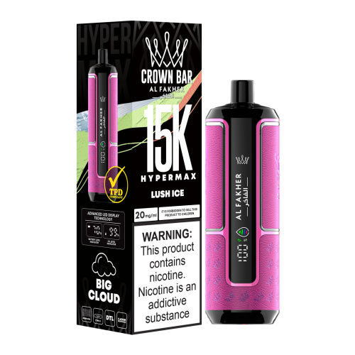 Alfakher 15K Puffs Hypermax Crown Bar LED Display