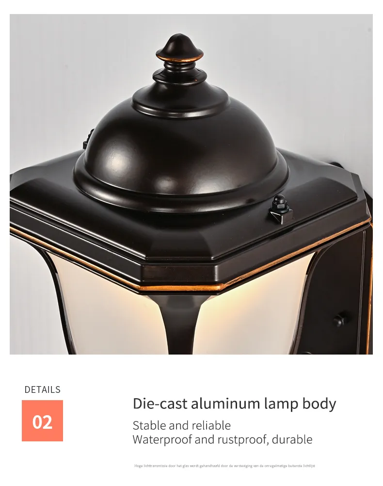 European Custom Patio IP65 Waterproof Garden Decoration 16W Outdoor Wall Light LED