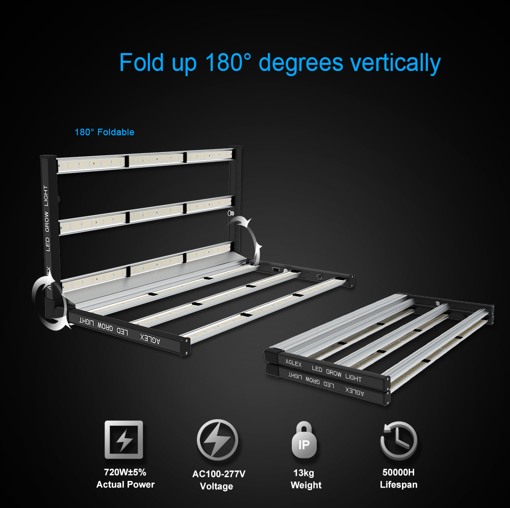 Termurah 100-277V kuasa tinggi 720W LED tumbuh ringan