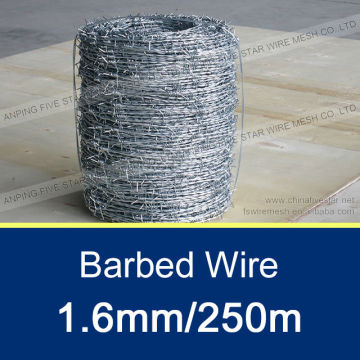 1.6mm*250m Gal Barbed Wire for Sale